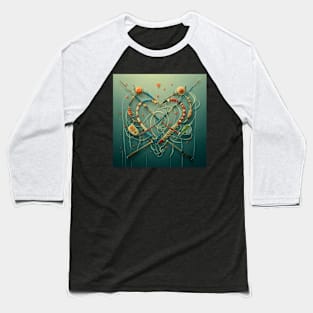 Fishing Hearts Of Love 10 Baseball T-Shirt